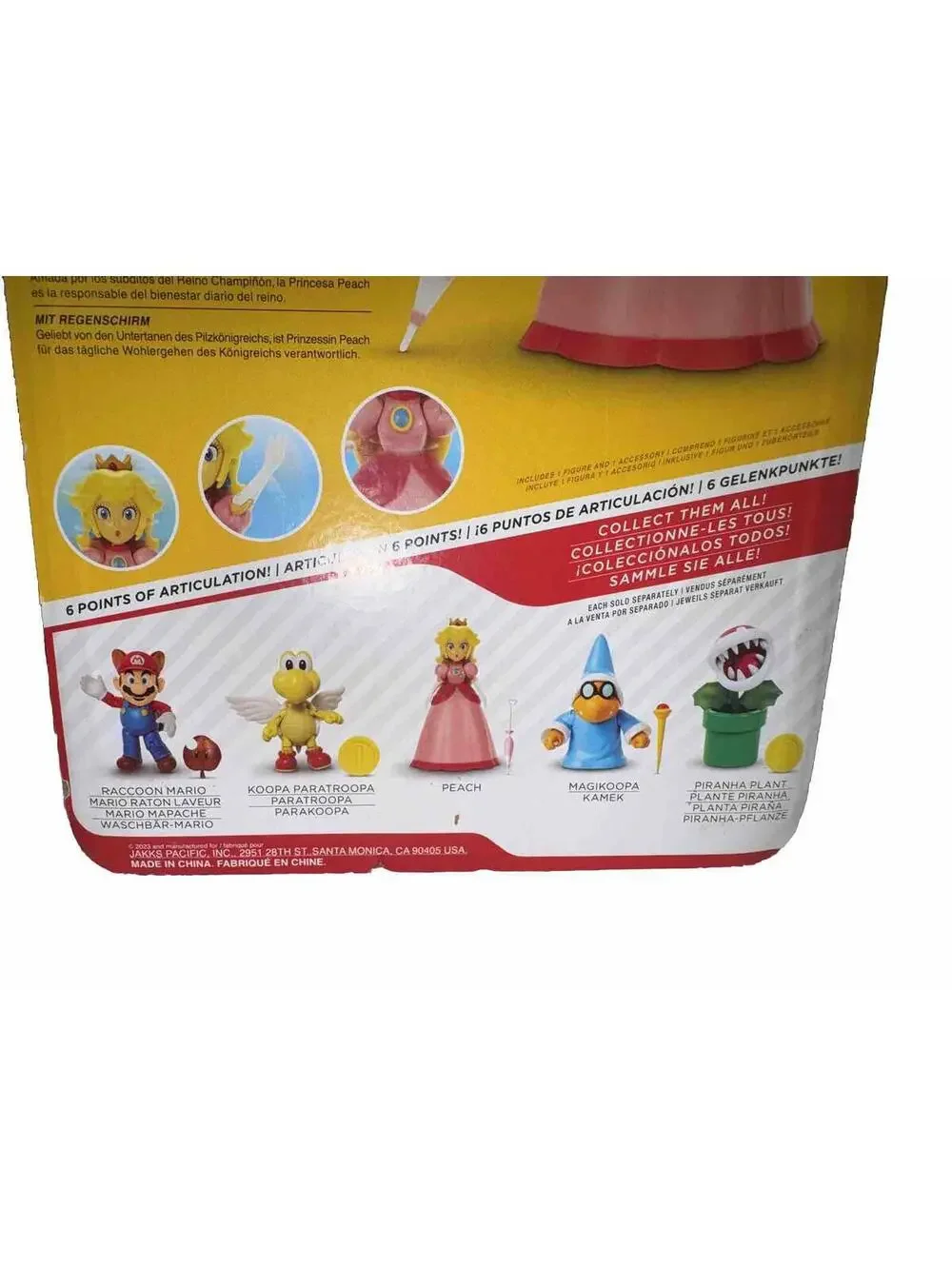Mario Bros Magikoopa Paratroopa Mario Piranha Peach Action Figures Lot of 5 Set